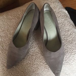 Grey Suede Pumps